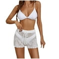 thumbnail image 2 of Tawop Woman Shorts Womens Shorts Swim Shorts Drawstring Beach Mesh White S, 2 of 9