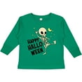 thumbnail image 3 of Inktastic Happy Halloween with Dancing Skeleton Boys or Girls Long Sleeve Toddler T-Shirt, 3 of 5
