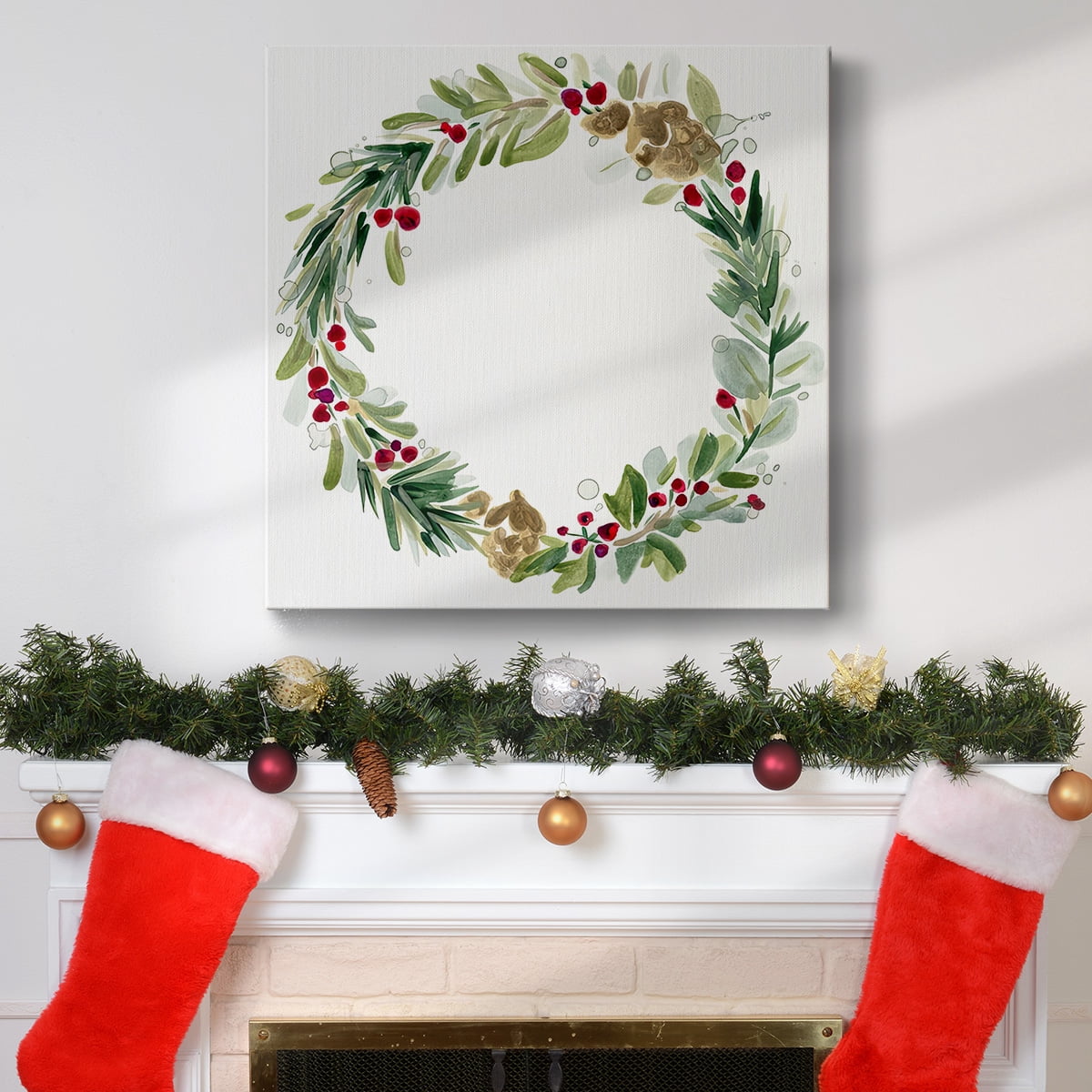Warm Winter Wishes I- Gallery Wrapped Canvas