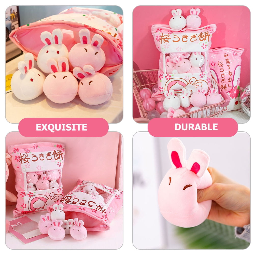 ULTNICE Rabbit Plush Toy Adorable Design Stuffed Rabbit Doll Plush for Couch Nap 1 Set