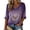 Beige, variant on 3/4 Sleeve Tops for Women Vintage Hummingbird Purple Ribbon Graphic Top Floral Printed V Neck Loose Fit Casual Support Tee Tops