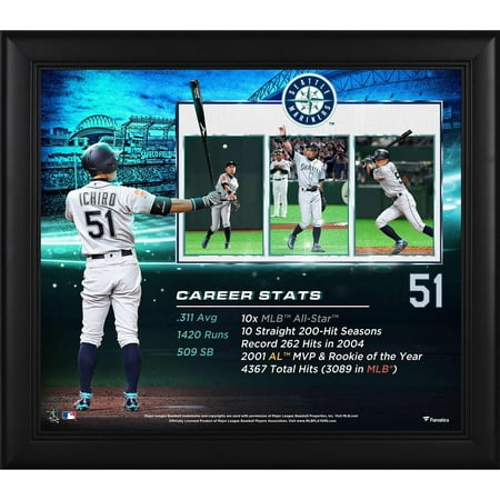 Ichiro Suzuki Frame - Ichiro Suzuki Seattle Mariners Framed 15