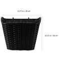 thumbnail image 3 of SHISUYAN Bike Front Basket Rattan Woven Basket With Cover Lid Handlebar Storage Baskets Electric Off Baskets for ( Black ), 3 of 8