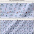 thumbnail image 2 of Soimoi Cotton Voile Fabric Picket Fence & Bird Artistic Fabric Prints By Yard 42 Inch Wide, 2 of 7