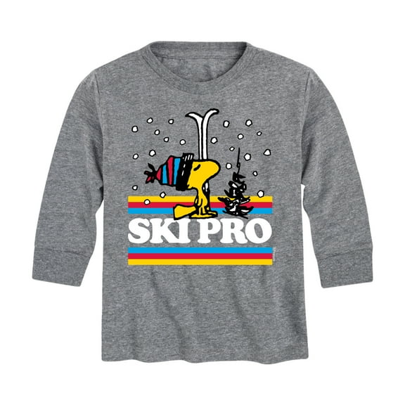 Peanuts - Woodstock Ski Pro - Toddler And Youth Long Sleeve Graphic T-Shirt