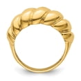 thumbnail image 2 of Auriga Fine Jewelry 14K Yellow Gold Shrimp Dome Size 8 Ring for Women, 2 of 6
