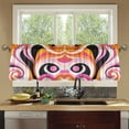 thumbnail image 4 of Yayeee Kitchen Curtains Tier Set of 2 Light Filtering 57"x24" Over Sink Window Panels, Swirling Circles, 4 of 7