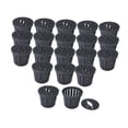 thumbnail image 2 of 20 Piezas Paderas de cesta de plantación hidropónica maciza resistente múltiples propósitos múltiples suministros de maceta hidropónica de servicio Negro, 2 of 8