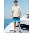 thumbnail image 3 of DARING DIVA Men's Summer Drawstring Color Block Beach Shorts 34 Dark Blue, 3 of 6