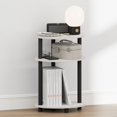 thumbnail image 2 of Furinno TURN-N-TUBE 3-Tier Oval Toolless Narrow Nightstand Side/End Table White, 2 of 4
