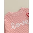 thumbnail image 6 of Musuos Infant Baby Valentine´s Day Sweater, 3 6 9 12 18M Letter Heart Pattern Long Sleeve Round Neck Knitwear, 6 of 10