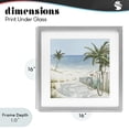 thumbnail image 4 of Stupell Industries Tropical Beach Bike Coastal Scene Gray Framed Print Under Glass, 16 x 16, by Lorenzo Collective, 4 of 8