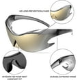 thumbnail image 3 of FEISEDY Futuristic Sunglasses, Fashion Alien Y2K Wrap Around for Women Men B4135, 3 of 12