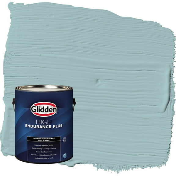 Glidden HEP Lazy River / Blue Semi-Gloss Exterior Paint with Primer, 1 Gallon