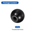 thumbnail image 3 of Unique Bargains 2Pcs M16 Phenolic Thread 50mm Dia Threaded Ball Knobs for Machine Handle, Black, 3 of 6
