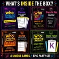 thumbnail image 3 of Quokka Party Games Set – Who Knows Me Better Collection with 4 Game in 1 Box – 2000+ Questions – Card Games for Adults and Teens – Board Game for Family Night, Friends & Couples Ages 15+, 3 of 7