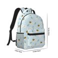 thumbnail image 2 of Yiaed Bee Flower Print School Backpack College Backpack Daypacks for Students High School Spacious and Durable Daypack for Work and Travel-One Size, 2 of 6