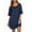 Navy Blue, variant on Ekouaer Nightgowns for Women Soft Sleep Shirt Short Sleeve Night Shirt Oversized Sleepwear Comfy Sleep Dress