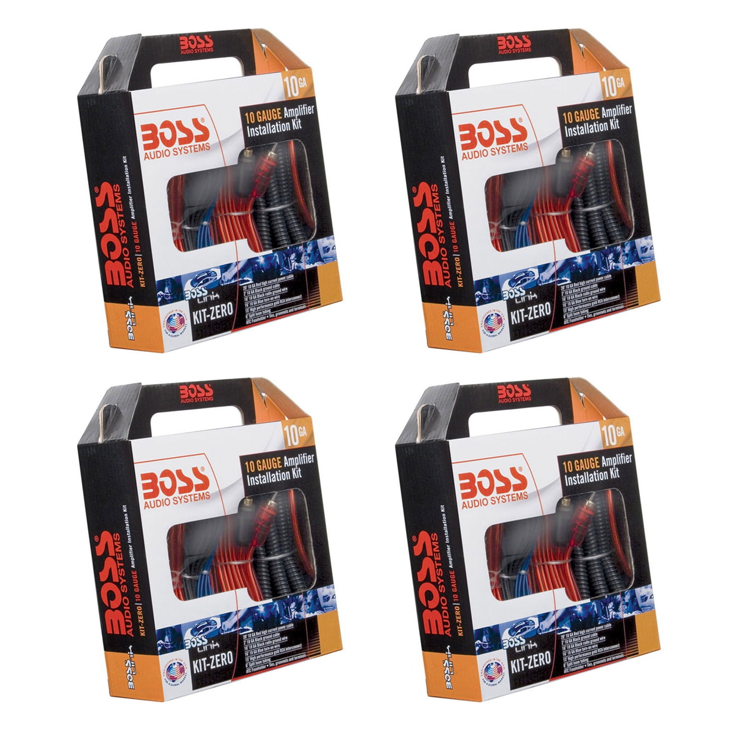 Boss Audio Car Amplifier Sound System 10 Gauge Wiring Installation Kit