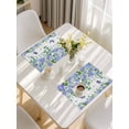 thumbnail image 5 of Purple Hydrangea Placemats Set of 4, Spring Eucalyptus Butterfly Grey Plaid Placemats for Dining Table, Place Mats for Kitchen Tabletop, Waterproof Wipeable Dining Table Mats Set, 5 of 9
