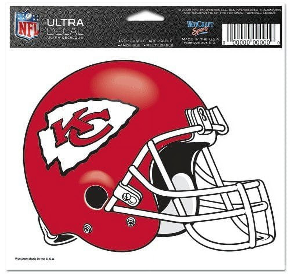Kansas City Chiefs Official NFL 4 inch x 6 inch Car Window Cling Decal by WinCraft