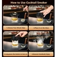 thumbnail image 3 of Whiskey Smoker Kit with USB Charging, 6 Natural Wood Chips Includes Pear and Hickory, for Cocktails Drinks Cheese and Meat, 3 of 9