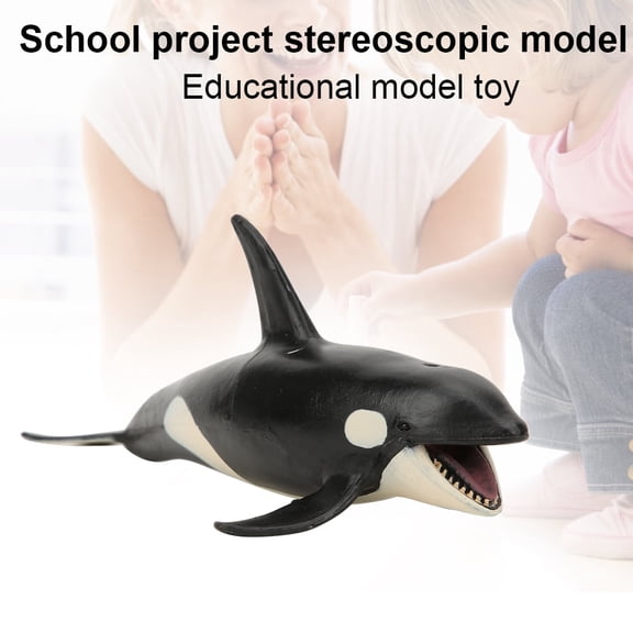 ACOUTO Killer Whale Figurines Toys, Lifelike Simulation Animal Whale Model Prehistoric Animal Life Creatures Gift For Kids Children