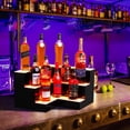 thumbnail image 3 of Kojooin LED Bar Shelf, Wall Mounted Acrylic Liquor Bottle Rack with App and Remote Control, Multicolour Lighting, 3 of 7
