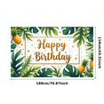 thumbnail image 4 of Tropical Leaves Birthday Banner Pineapple Decoration Banner for Summer Party Tropical Birthday Celebration Outdoor Event, 4 of 9