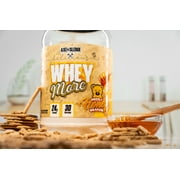 Axe & Sledge WHEY More Premium Protein Blend | 24g Protein, Whey Concentrate & Isolate | Prebiotic Fiber for Enhanced Absorption | Creamy, Delicious, Versatile | 30 Servings, Honey Grizzly Graham