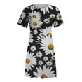 thumbnail image 4 of Sunflower Dresses for Women's 2022 Summer Casual Tshirt Dresses Short Sleeve Boho Beach Dress Sexy Crewneck Sundress, 4 of 4