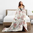 thumbnail image 5 of Wijzvio Vintage Flower Pattern Throw Blanket Soft Fuzzy Fleece Blanket For Couch Bed Living Room Decoration 60"X50", 5 of 9