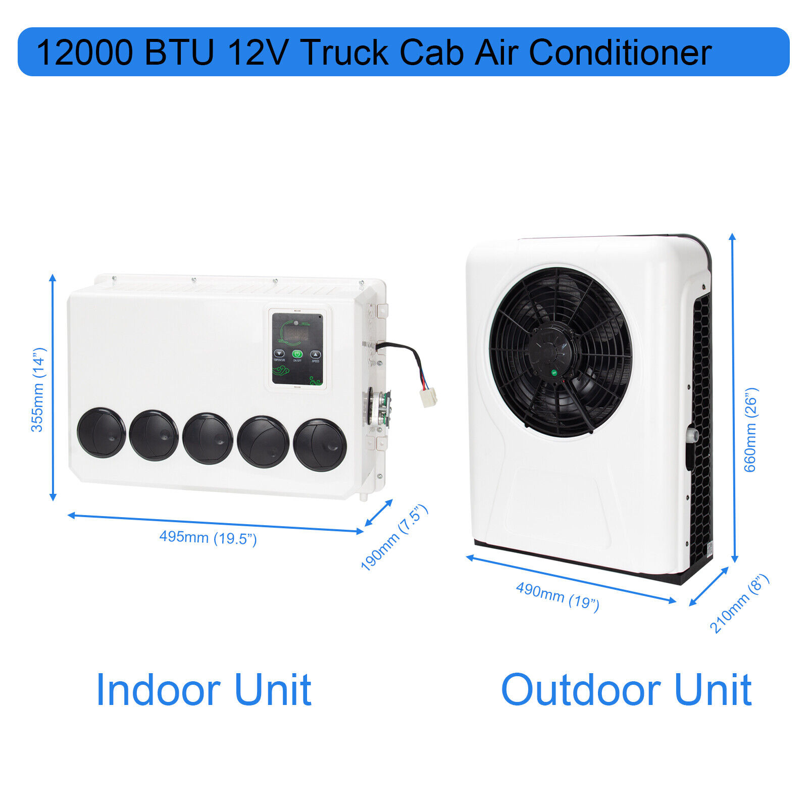 Jrswin 12000 BTU Split Air Conditioner, White