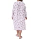thumbnail image 3 of Noche de mujer plus size Agnes Orinda con encaje, floral, cuello en V, manga larga, pijama suave, quimono, vestido de noche, talla 2X, burdeos, 3 of 6