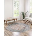 thumbnail image 4 of Unique Loom Baracoa Collection Area Rug - Rumba (5' Octagon Light Blue/Cream), 4 of 10