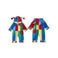 thumbnail image 4 of RUINIXCW Baby Halloween Clown Costume Newborn Infant Boy Girl Halloween Cosplay Outfit Fall Winter Warm Romper Long Sleeve Zipper Hooded Jumpsuit, 4 of 10