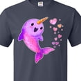 thumbnail image 4 of Inktastic Valentine's Day Cute Pink Narwhal with Hearts T-Shirt, 4 of 5