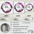 thumbnail image 4 of Designart "Third Eye Indigo Chakra Emblem I" Christianism Square Mirror Wall Decor Traditional - Large Pink Square Bathroom Mirror - Square Printed Wall Mirror Art, 4 of 5
