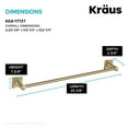 thumbnail image 3 of KRAUS Ventus 24-inch Bathroom Towel Bar in Brushed Gold, 3 of 9