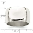 thumbnail image 4 of Sterling Silver 12mm Half Round Size 13.5 Band Made In United States qwh120-13.5, 4 of 6