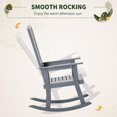 thumbnail image 4 of Outsunny Patio Wooden Rocking Chair, Outdoor Porch Rocker Chair with High back, Smooth Armrests, for Outdoor & Indoor Use, Grey, 4 of 10