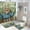 style-414, variant on Fun Mexican Christmas Gnome with Cacti 4 Piece Decor Shower Curtains Sets Bathroom Sets with Curtain Rug Toilet Cover And U Shaped Mat Christmas Gnome Durable and Waterproof for Bathtub Decor