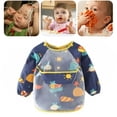 thumbnail image 1 of Conjunto de babero para bebé, babero para bebé resistente a las manchas, babero para bebé con mangas, babero para niño pequeño diseñado para durar, 1 of 12