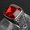 Steel red, variant on Men's Stainless Steel Ring with Artificial Gemstone Square Inlay Geometric Statement Ring Band Jewelry Gift for Him Steel Black Golden Red Yellow Blue
