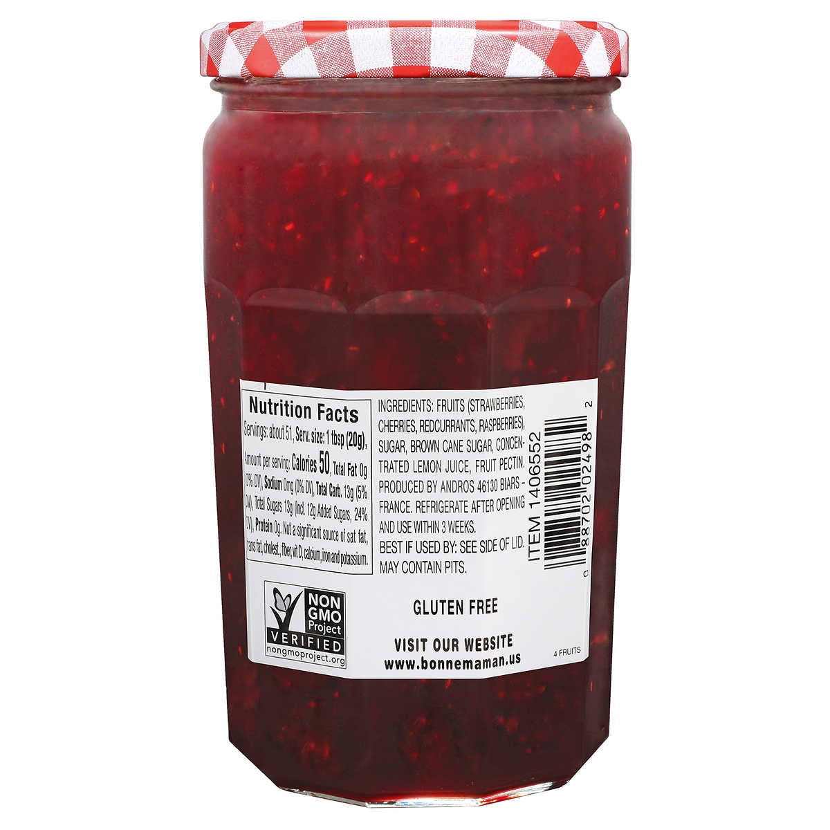 Bonne Maman Four Fruits Preserve 36 Ounce