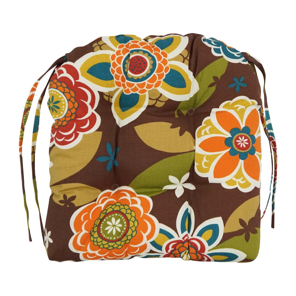 Blazing Needles 16-inch Polyester Patterned Outdoor U-shaped Chair Cushions (Set of 4)