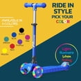 thumbnail image 2 of Lifemaster Mini 3-Wheel Kids Scooter with Multi-Color Wheel Lights – 4-Height Adjustable Handlebar, Wide Anti-Slip Deck, Child Safety Certified, Boys & Girls Ages 2+ Supports Up to 110 lbs, 2 of 8