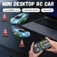 thumbnail image 2 of Funtogether Toys 1/64 Mini RC Car for Kids Age 4-12, 2.4GHz Remote Control with 3 Speed Modes, Rechargeable Desktop Race Car Toy, 2 of 8