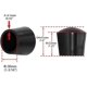 thumbnail image 3 of Juego de 4 tapones redondos antideslizantes de caucho sintético para patas de silla, de 30 mm y 3 cm de diámetro, color negro., 3 of 5