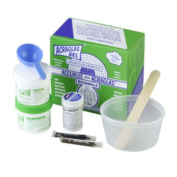 Brownells ACRAGLAS Gel 4 oz. Glass Bedding Kit for Guns